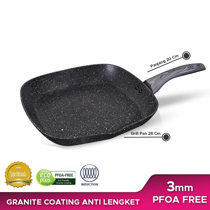 Bolde Super Pan Grill Pan 28CM - Black Dark